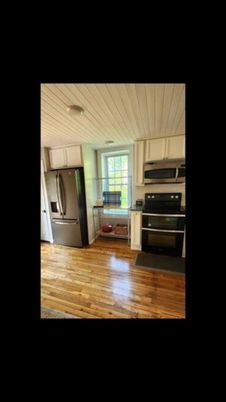 Interior, Kitchen, Stainless Steel Appliances, Wooden Ceilings, Wood Texture Flooring