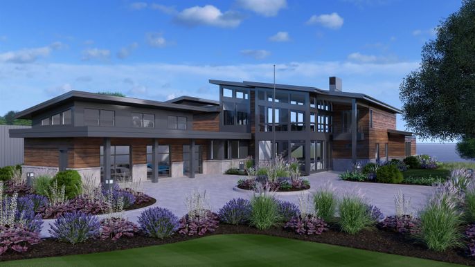 Backyard, Exterior, Facade, Modern