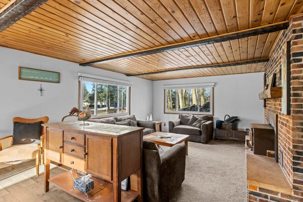Fireplace, Interior, Living room, Stone Walls, Wooden Ceilings