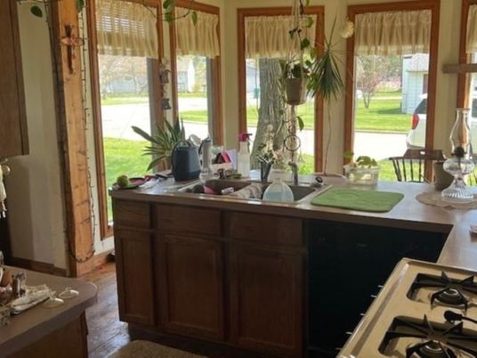 Interior, Kitchen, Wood Texture Flooring