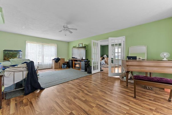 Fireplace, Home Office, Interior, Wood Texture Flooring