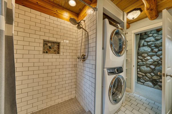 Interior, Recessed Lighting, Stone Walls, Utility Closets, Washer