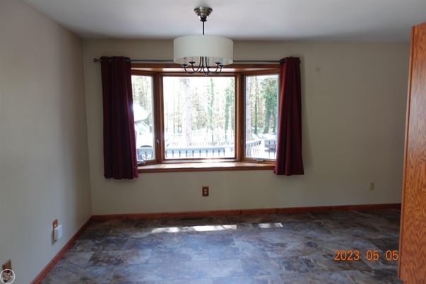 Chandelier, Empty room, Interior