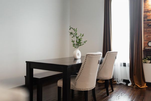 Dining room, Interior, Wood Texture Flooring