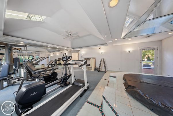 Fitness Equipment, Gym, Interior, Recessed Lighting