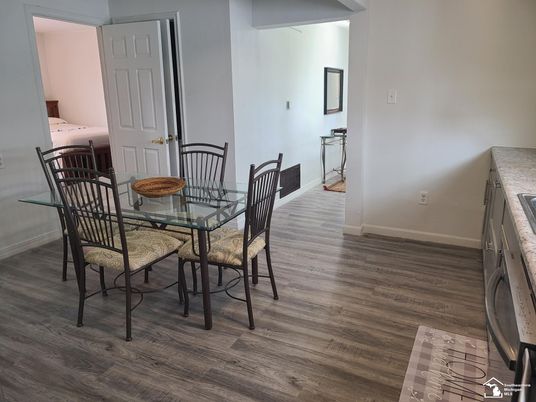 Dining room, Interior, Wood Texture Flooring