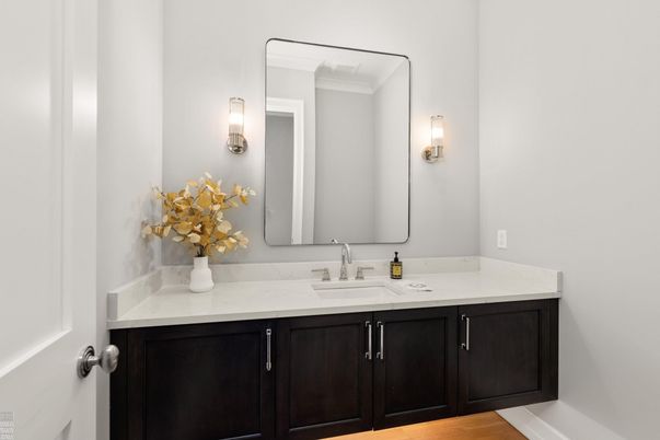 Bathroom, Dual Sink Vanities, Interior, Wood Texture Flooring
