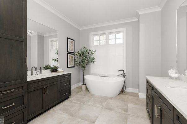 Bathroom, Dual Sink Vanities, Free Standing Baths, Interior
