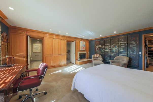 Bedroom, Fireplace, Home Office, Interior, Recessed Lighting