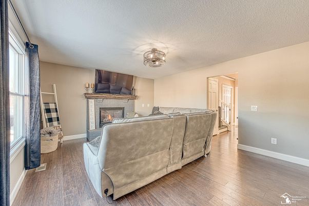Fireplace, Interior, Living room, Wood Texture Flooring