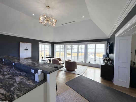 Chandelier, Interior, Living room, Recessed Lighting, Wood Texture Flooring