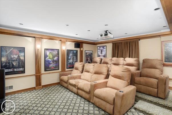 Home Theatre Room, Interior, Projection Screen, Recessed Lighting, Theatre Room