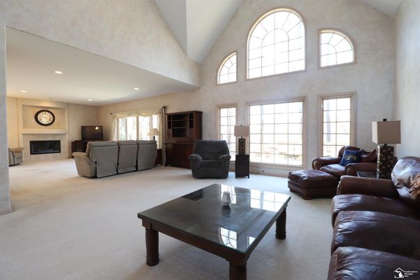 Fireplace, Interior, Living room, Recessed Lighting