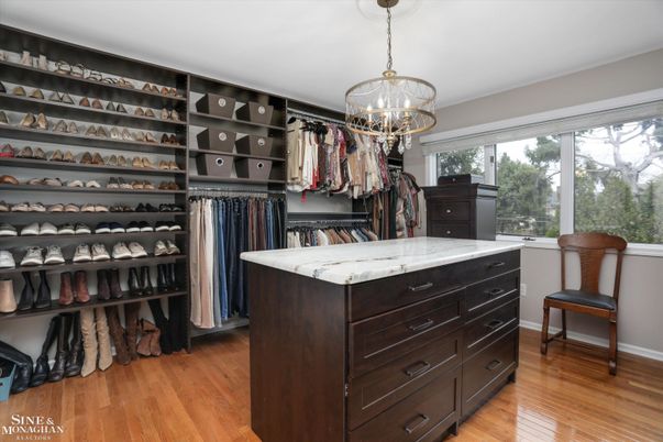 Chandelier, Interior, Walk-in Closets, Wood Texture Flooring