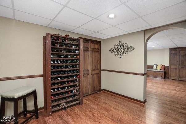 Interior, Recessed Lighting, Wine Storage, Wood Texture Flooring