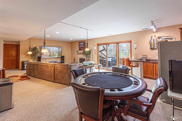 Dining room, Game Room, Interior, Living room, Pendant Lights, Recessed Lighting