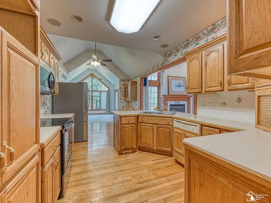 Interior, Kitchen, Wood Texture Flooring