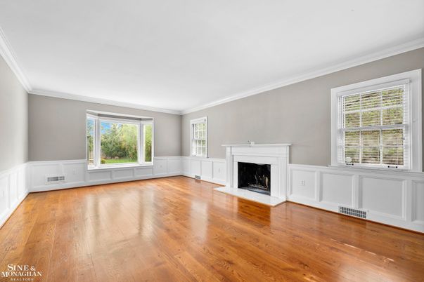 Empty room, Fireplace, Interior, Wood Texture Flooring