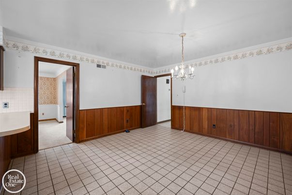 Chandelier, Empty room, Interior
