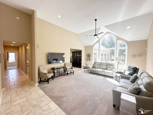 Interior, Living room, Recessed Lighting