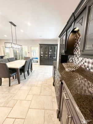 Dining room, Interior, Kitchen, Pendant Lights, Recessed Lighting