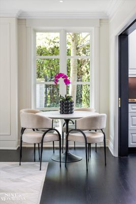 Dining room, Interior, Wood Texture Flooring