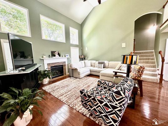 Fireplace, Interior, Living room, Wood Texture Flooring