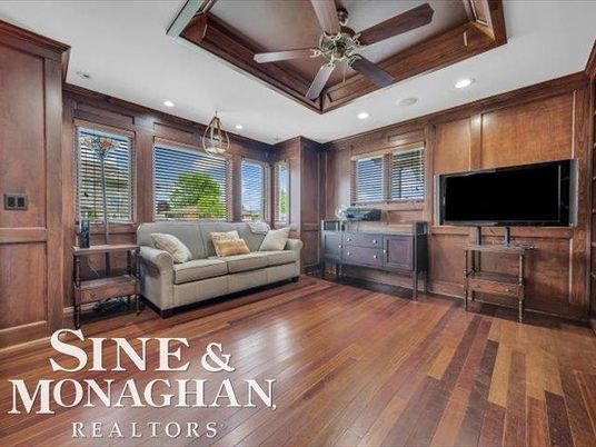 Interior, Living room, Recessed Lighting, Wood Texture Flooring, Wooden Walls