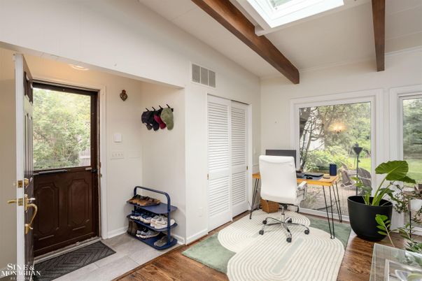 Home Office, Interior, Wooden Beams, Wood Texture Flooring
