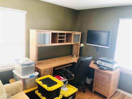Home Office, Interior, Wood Texture Flooring