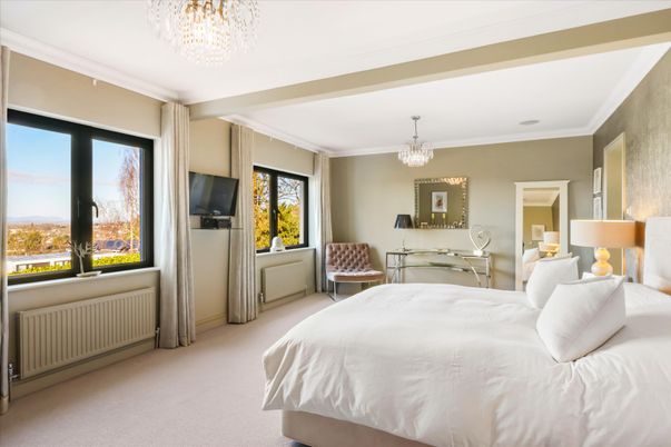 Bedroom, Chandelier, Interior