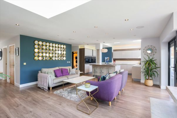 Interior, Kitchen, Living room, Pendant Lights, Recessed Lighting, Stainless Steel Appliances, Wood Texture Flooring