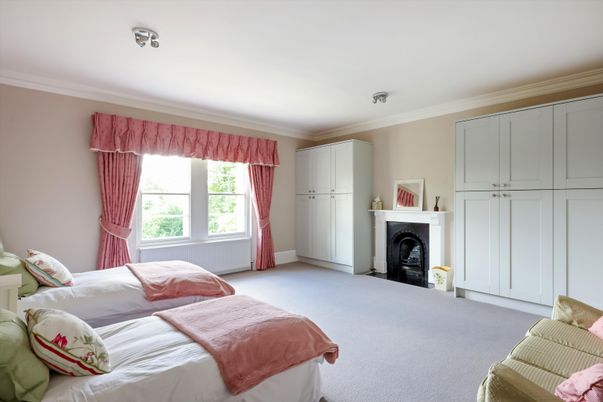 Bedroom, Fireplace, Interior