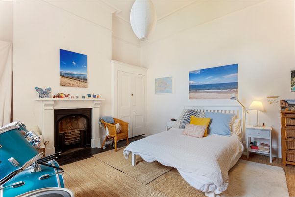 Bedroom, Fireplace, Interior
