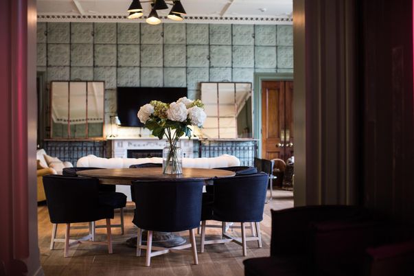Dining room, Interior, Wood Texture Flooring