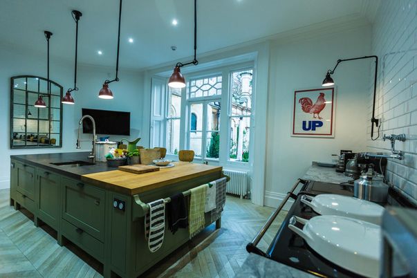 Interior, Kitchen, Pendant Lights, Recessed Lighting