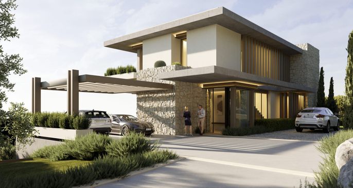 Exterior, Facade, Modern