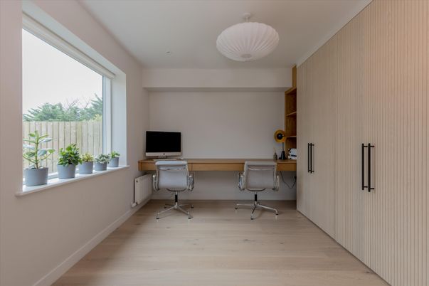 Home Office, Interior, Wood Texture Flooring