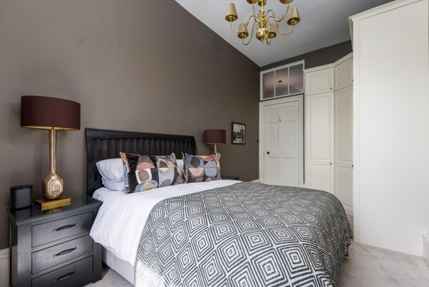 Bedroom, Chandelier, Interior