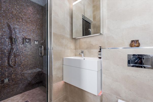 Bathroom, Glass Shower, Interior