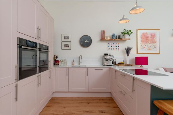 Interior, Kitchen, Pendant Lights, Wood Texture Flooring