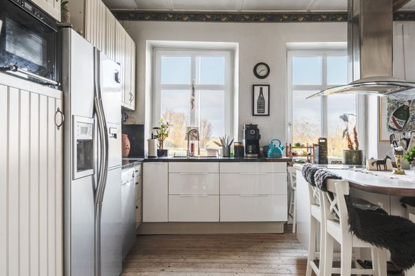 Interior, Kitchen, Wood Texture Flooring
