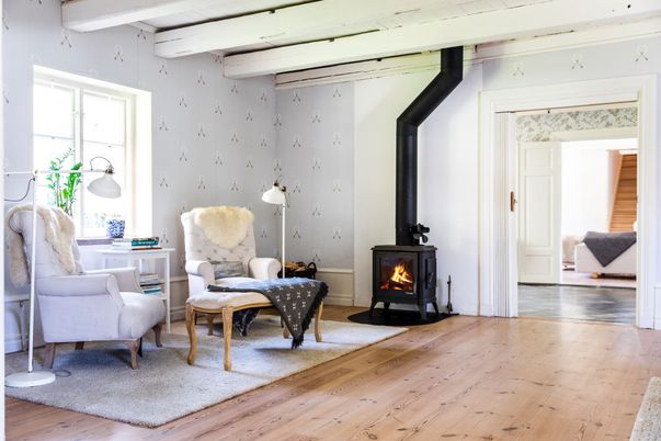 Fireplace, Interior, Wood Texture Flooring