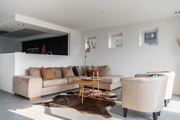 Interior, Living room, Recessed Lighting