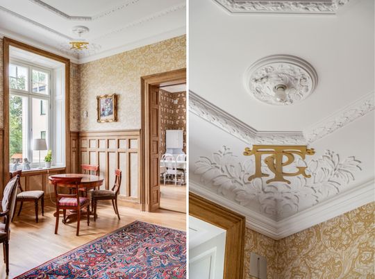 Dining room, Interior, Wood Texture Flooring