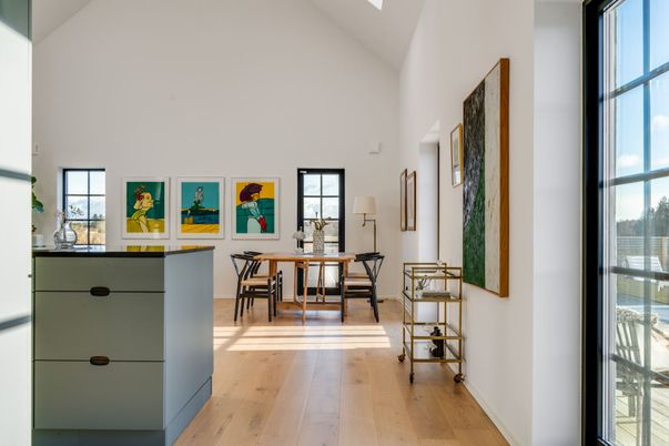 Dining room, Interior, Wood Texture Flooring