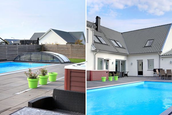 Exterior, Pool, Solar Panels
