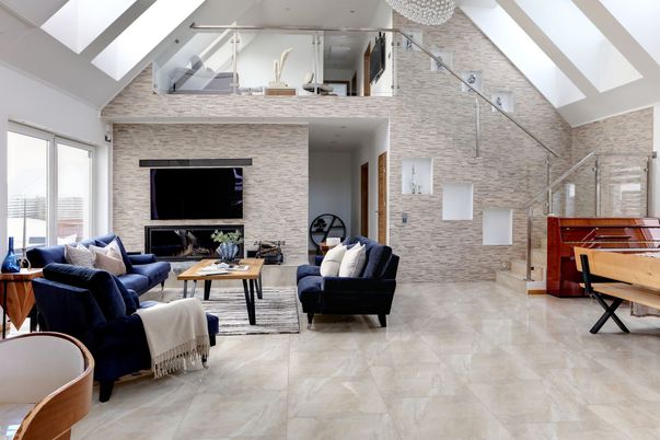Interior, Living room, Piano, Stone Walls