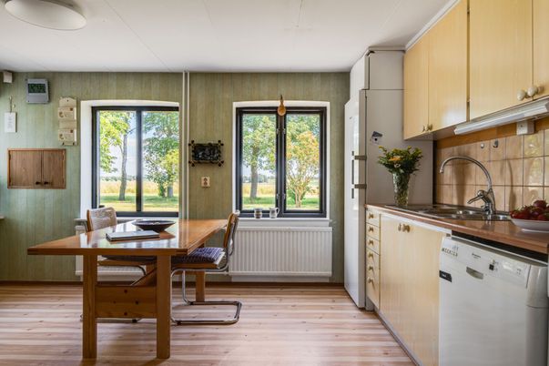 Interior, Kitchen, Wood Texture Flooring
