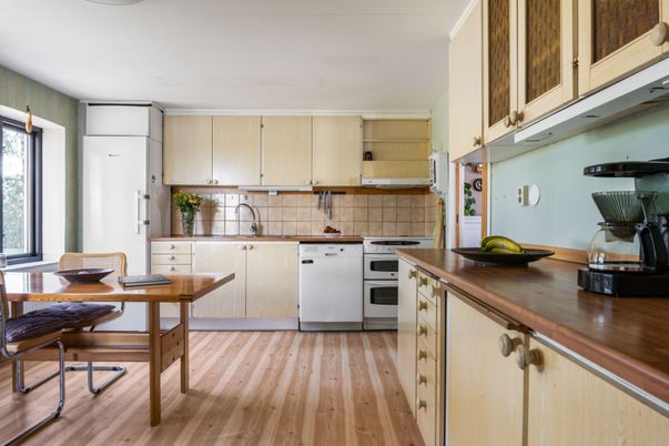 Interior, Kitchen, Wood Texture Flooring